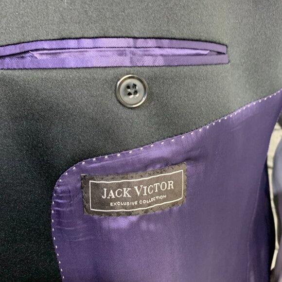 Vintage 90s Union Label Jack Victor Gable Tux Super 100's Wool Tuxedo Jacket - Picture 10 of 16